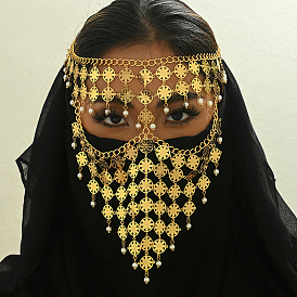 Старинные ближневосточные вуали с кисточками для лица, аксессуары для праздничной вечеринки