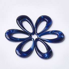 Acrylic Pendants, Imitation Gemstone Style, Drop