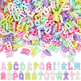 130g непрозрачные акриловые подвески, cmешанные буквы