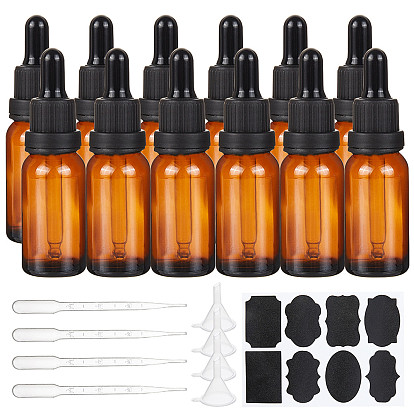 Комплект бутылки эфирного масла diy, с пустыми стеклянными флаконами, пластиковая воронка и капельница, наклейки на классной доске