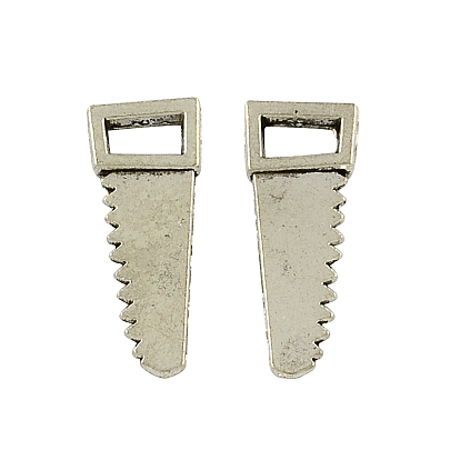 Tibetan Style Zinc Alloy Pendants, Saw, Lead Free & Cadmium Free, 23.4x8.8x2mm, Hole: 6x3mm
