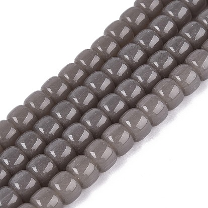 Стеклянные бусины, имитация нефрита , колонка