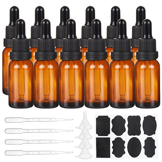 Комплект бутылки эфирного масла diy, с пустыми стеклянными флаконами, пластиковая воронка и капельница, наклейки на классной доске