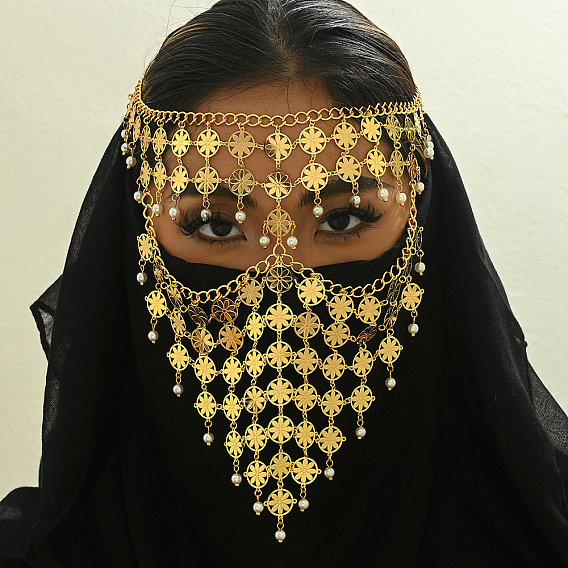 Старинные ближневосточные вуали с кисточками для лица, аксессуары для праздничной вечеринки