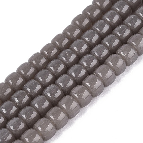 Стеклянные бусины, имитация нефрита , колонка