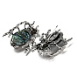 Dual-use Items Alloy Insects Brooch, with Shell, Antique Silver