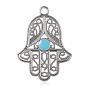   Pendentifs gros en alliage, avec l'émail, hamsa main / main de fatima / main de miriam