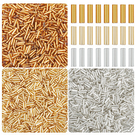 3300шт 3 цвета позолоченные стеклянные бусины, металлических цветов