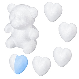 GORGECRAFT Modelling Polystyrene Foam, DIY Decoration Crafts, Bear and Heart