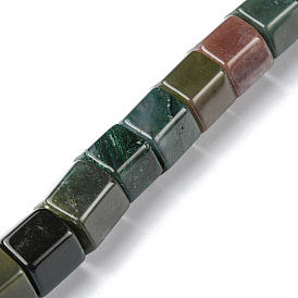 Natural Indian Agate Beads Strands, Hexagonal Prism