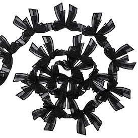 3 ярдов полиэстеровых компьютерных вышитых аппликаций, с имитацией жемчуга из бисера, пришить заплатки, костюм чонсам аксессуары, бантом