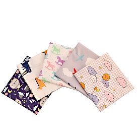 Tissu en coton imprimé pièces, pour patchwork, couture de tissu au patchwork, carré avec motif nuage/cheval/cerf
