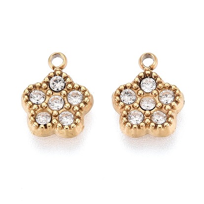 304 подвески из микро-паве из нержавеющей стали с фианитами, , ионное покрытие (ip)