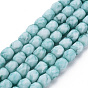 Opaque Baking Painted Glass Beads Strands, Imitation Stones, Faceted, Column