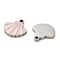304 Stainless Steel Enamel Charms, Stainless Steel Color, Shell Charm