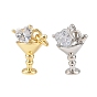 Латунные микропаве прозрачные кубические циркониевые подвески, мороженое, с целью перехода в кольце, без кадмия и без свинца, стойки покрытие, долговечный