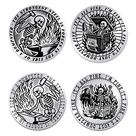 2 шт. 201 памятные монеты из нержавеющей стали, монета для принятия решений, двусторонняя лазерная гравировка, плоско-круглые