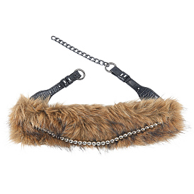 Черные кожаные цепочные ремни из искусственного меха для женщин