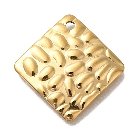 Ion Plating(IP) 304 Stainless Steel Pendants, Rhombus Charm