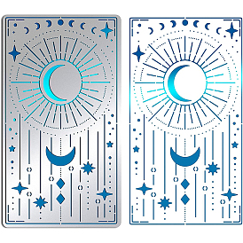 Трафареты для штампов из нержавеющей стали, для diy scrapbooking / фотоальбом, декоративная тисняющая бумажная карточка, матовый цвет нержавеющей стали, бабочка/луна/буква