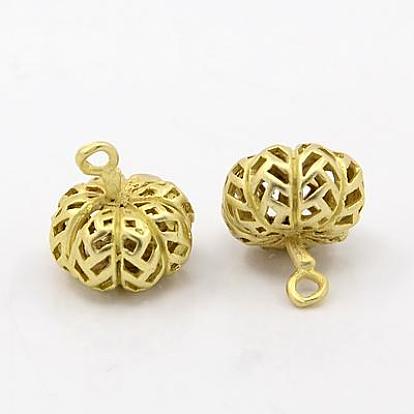 Pendentifs en laiton creux, citrouille