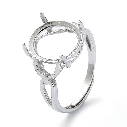 Регулируемые 925 настройки для колец-солитеров из стерлингового серебра, 4 настройки колец зубцов