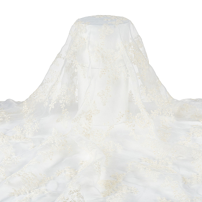 Ткань из полиэстера и органзы, с вышитым цветком 3d, для аксессуаров одежды