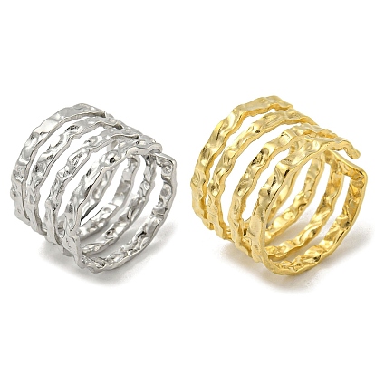 304 из нержавеющей стали широкая полоса кольцо, открытое кольцо-манжета с несколькими линиями