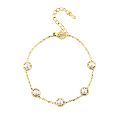 Ионное покрытие (IP) 304 Браслеты из нержавеющей стали и пластика в виде цепочки для женщин