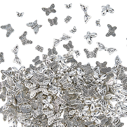 304 шт 8 стили бусины из сплава в тибетском стиле, бабочка