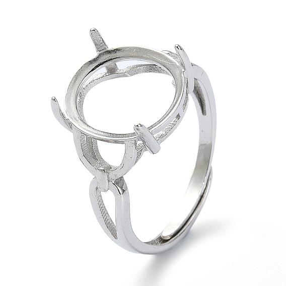 Регулируемые 925 настройки для колец-солитеров из стерлингового серебра, 4 настройки колец зубцов