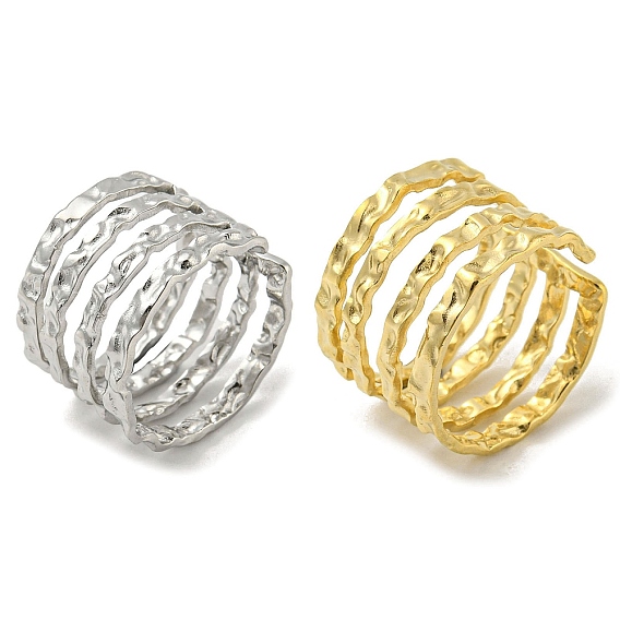 304 из нержавеющей стали широкая полоса кольцо, открытое кольцо-манжета с несколькими линиями