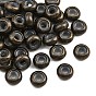 Brass Beads, with Rubber Inside, Slider Beads, Rondelle