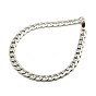 304 Stainless Steel Curb Chain/Twisted Chain Bracelets, with Lobster Claw Clasps, 8-1/8 inch (205mm), 65mm