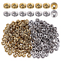 300шт 2 цвета тибетского сплава разделительные бусины, плоско-круглые