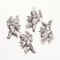 316 хирургические подвески из нержавеющей стали, ангел, 29x16x5 мм, отверстие : 1 мм