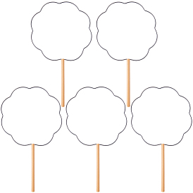 5шт. рамки для вееров ручной работы из железа, с деревянной ручкой