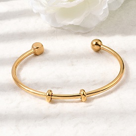 304 из нержавеющей стали манжеты браслеты, браслеты с крутящим моментом для женщин, ионное покрытие (ip), долговечный