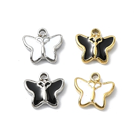 304 Stainless Steel Enamel Charms, Butterfly Charm