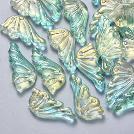 Прозрачный лак окрашенные стеклянные подвески, с блеском порошок, крылья бабочки