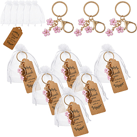 78шт брелок из сплава эмали, с легкосплавными кольцами и застежками, сумочки из органзы , бумажная карточка