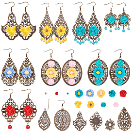 SUNNYCLUE DIY Earring Making, Iron Pendants, Alloy Cabochon Connector Settings/Links and Brass Earring Hooks