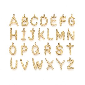 26 шт. 304 подвески из нержавеющей стали, реальный 14 k позолоченный, Письмо ~ Z