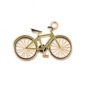 Alloy Enamel Pendants, Golden, Bicycle Charms