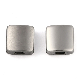 304 Stainless Steel Slide Charms, Square