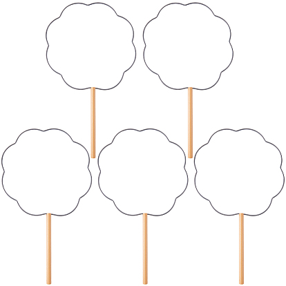 5шт. рамки для вееров ручной работы из железа, с деревянной ручкой