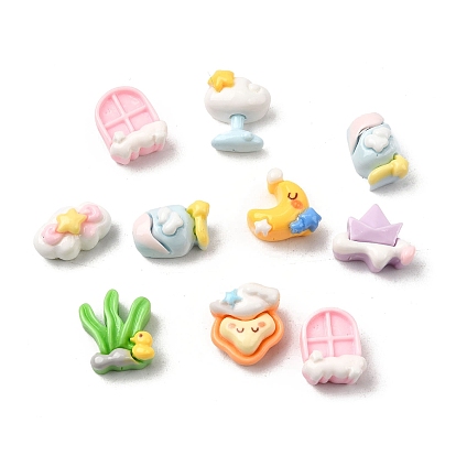 Непрозрачные кабошоны из смолы, разнообразные