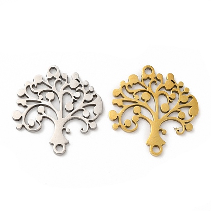 201 Stainless Steel Connector Charms, Tree of Life Link