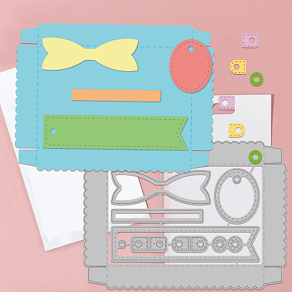 4 шт 4 стили трафареты для штампов из углеродистой стали, для diy scrapbooking, Фотоальбом, декоративная бумага для тиснения, цвет нержавеющей стали, коробка узор