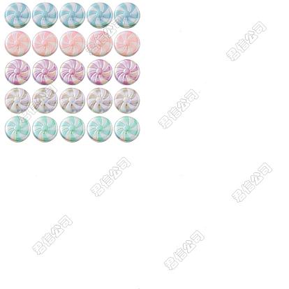 10Pcs UV Plating Opaque Acrylic Beads, Lollipop